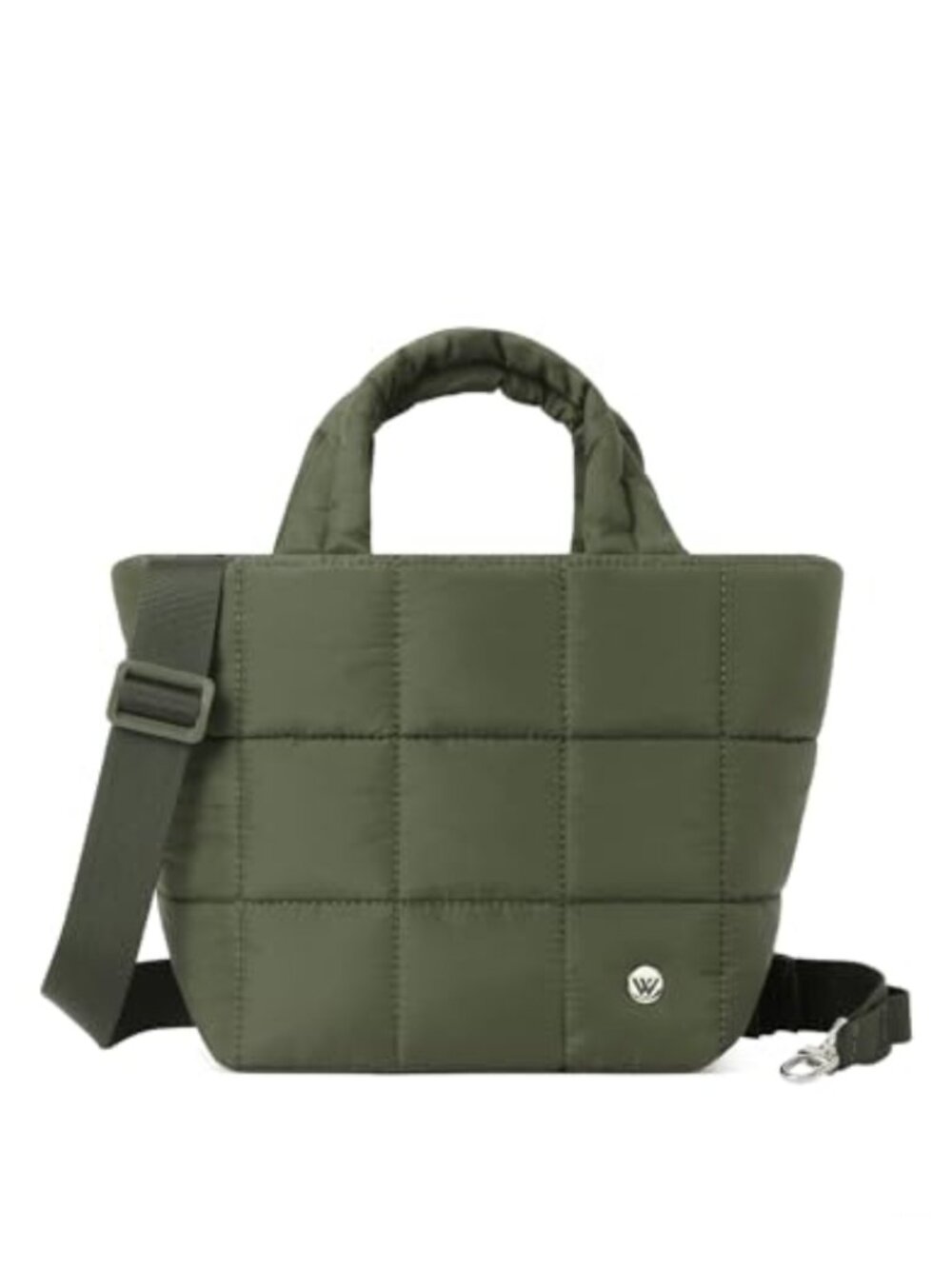 Quilted Nylon Puffer Crossbody Bag Lightweight Adjustable Strap Women